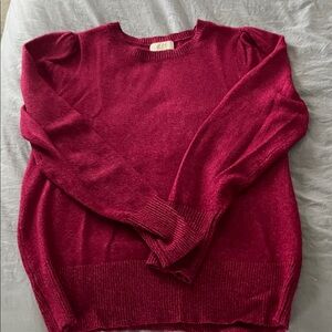 LOFT Vibrant Pink Knit Sweater